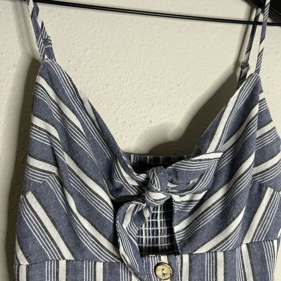 Haute Monde Blue & White Striped Keyhole Front Sundress - Picture 6 of 12